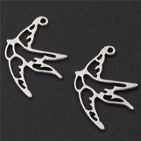 16pcs silver plated hollow shfeifan series fashion alloy pendants for earrings bracelets diy charm jewelry handmade a450