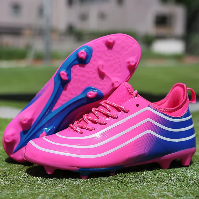 Оригинальные мужские футбольные бутсы тренировочные длинные шипы детские