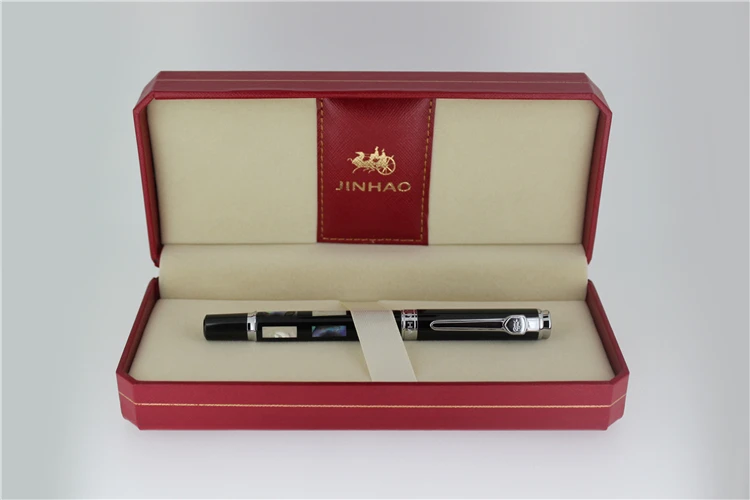 4 Роскошные подарочные ручки Jinhao 8802, высокое качество, 0,5 мм, авторучка, подарочный чехол, металлические ручки для письма - Цвет: 4