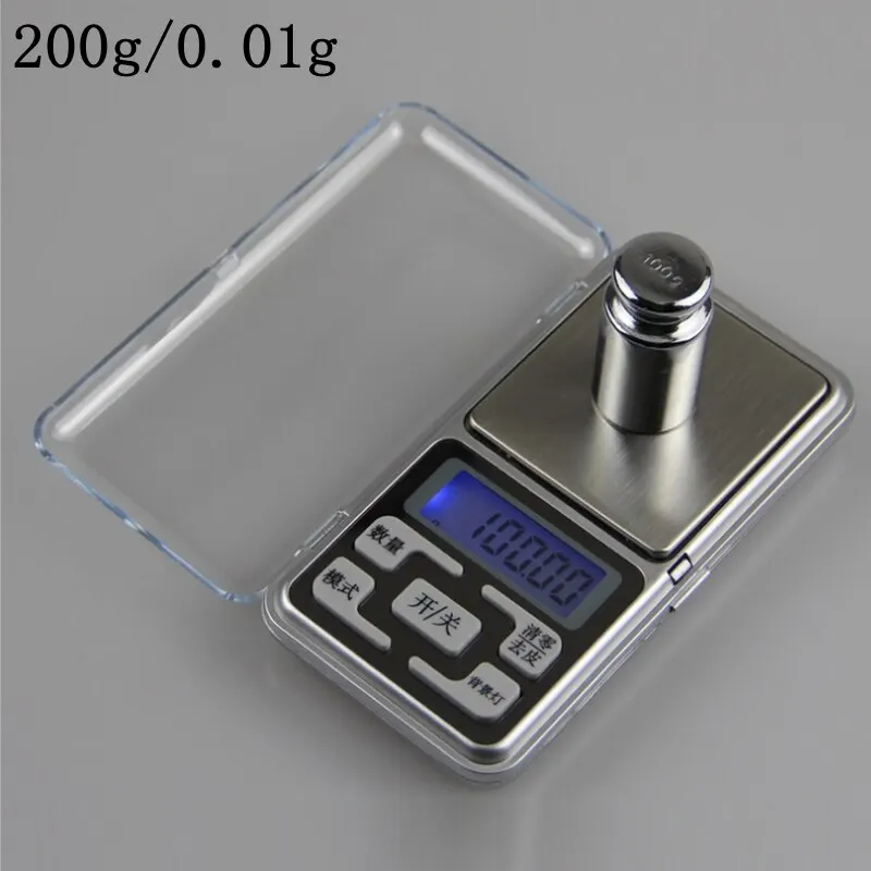 200g 0.01g Мини-цифровые карманные весы 100/200/300 г 0,1/0,01 г ЖК-дисплей с подсветкой электрический карманный кухонный грамм Баланс Веса 7 - Цвет: 200g 0.01g