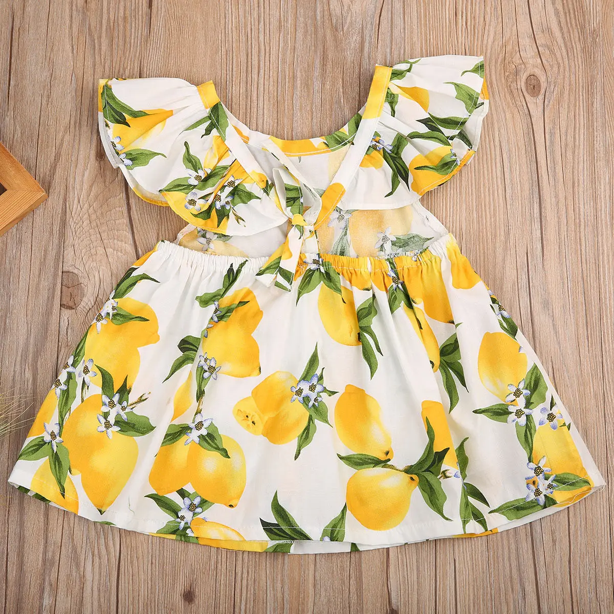 2018 Baby Girl Back Bandage Lemon dress Toddler Kid Summer Tutu Dresses | Детская одежда и обувь