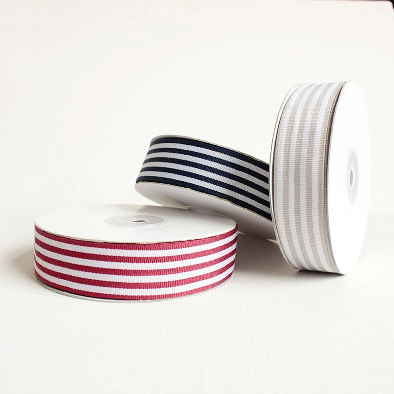25mm striped Grosgrain Polyester webbing tape 25 yards Garment Accessories ribbon gift wraping diy fabric ribbons | Дом и сад