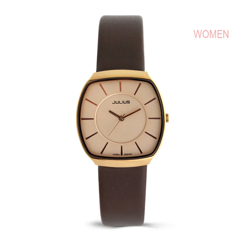 Бренд женщин Юлий Часы аналоговый Дисплей кварцевые наручные часы класса люкс