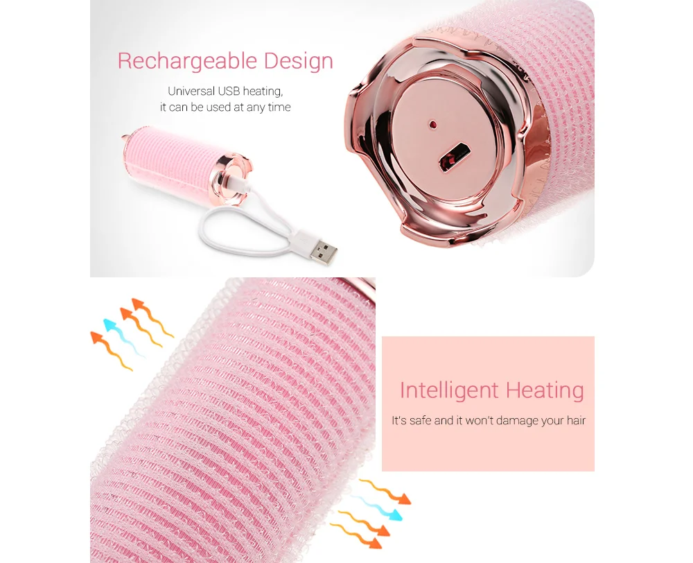 Mini Bangs USB Rechargeable Hair Roller Curler Hair Curling Tool Curlers Tool Styling Rollers Hair Curl