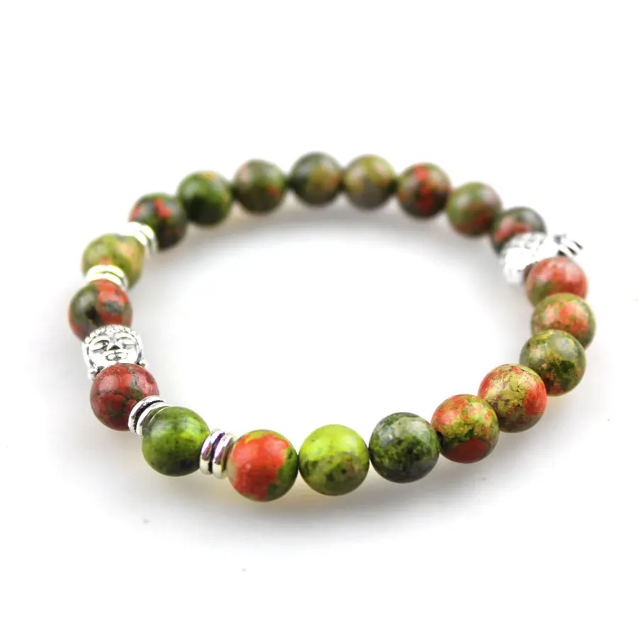 Wv015DIY оптом черный вулканический Лава камень из тигрового глаза с Буддой голова 8