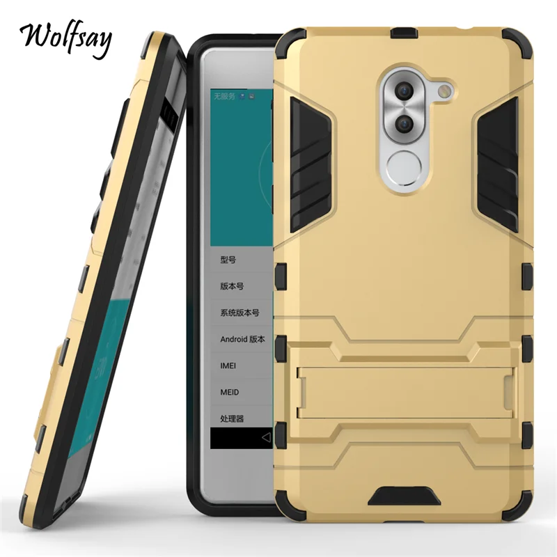 Wolfsay For Cover Huawei GR5 2017 Case Honor 6X Shockproof Robot Armor Phone 9X Pro Coque | Мобильные телефоны и