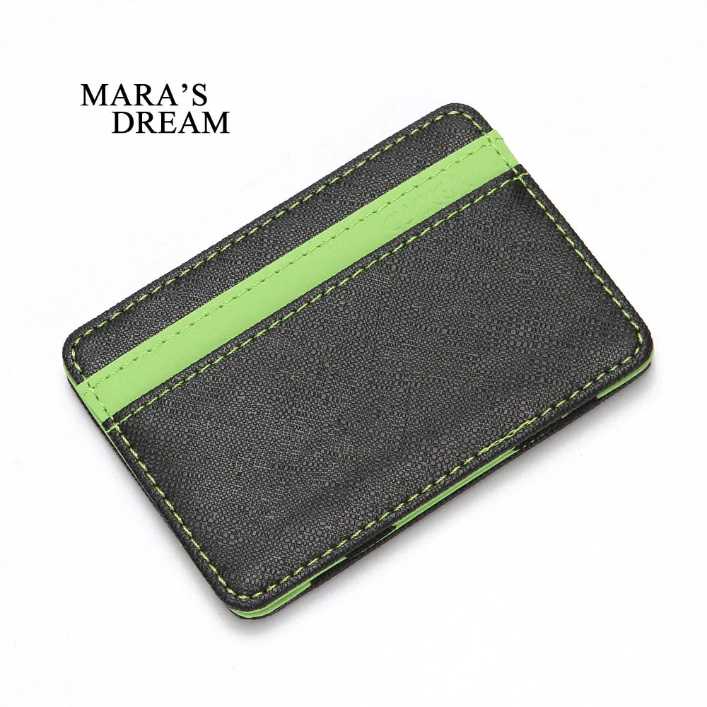 Тонкий держатель для карт из искусственной кожи визитница кредитных тонкий