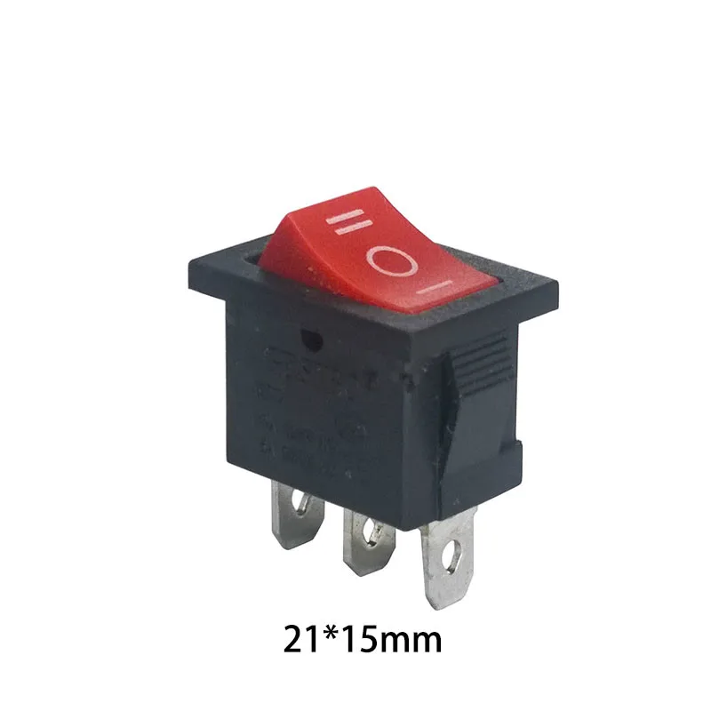 5 шт./лот 21*15 мм SPST 3PIN оснастка вкл/выкл/вкл лодка кулисный переключатель 6A/250В