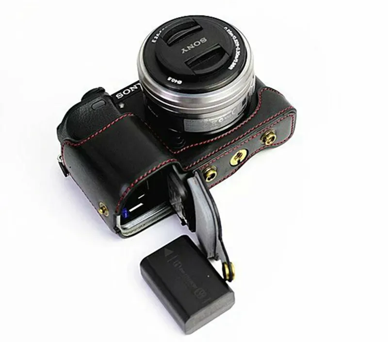 Чехол из искусственной кожи для камеры Sony Alpha A6000 A6300 16 50 мм Винтажный чехол в стиле