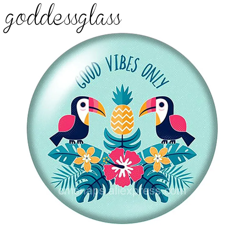 Lovely Bird Ramphastos toco 10pcs mixed 12mm/18mm/20mm/25mm Round photo glass cabochon demo flat back Making findings ZB1099 | Украшения и