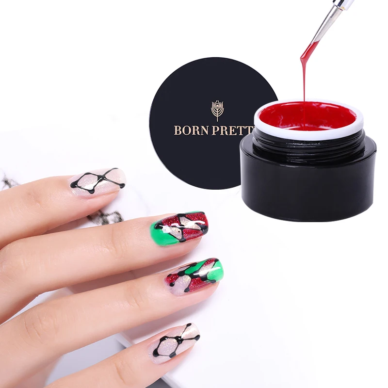BORN PRETTY Эластичный Гель-лак для рисования растягивающийся Гель-лак для ногтей креативный DIY лак для ногтей инструменты для маникюра