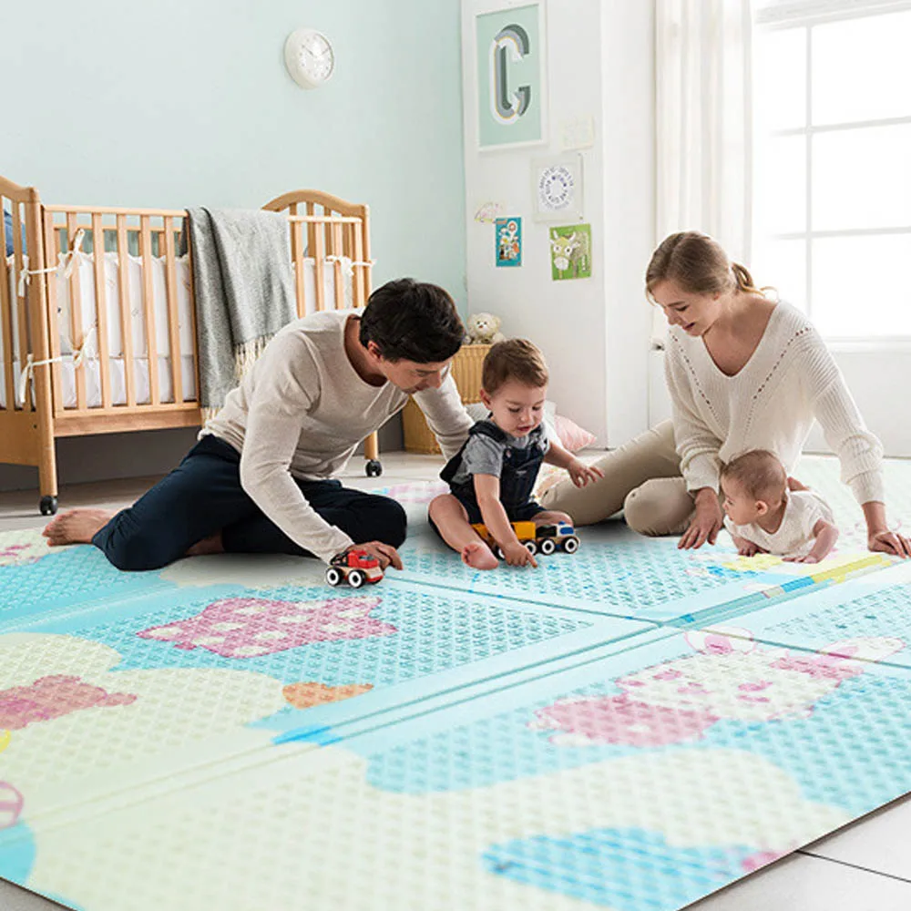 Коврик головоломка утолщенный коврик для ползания детской комнаты складной