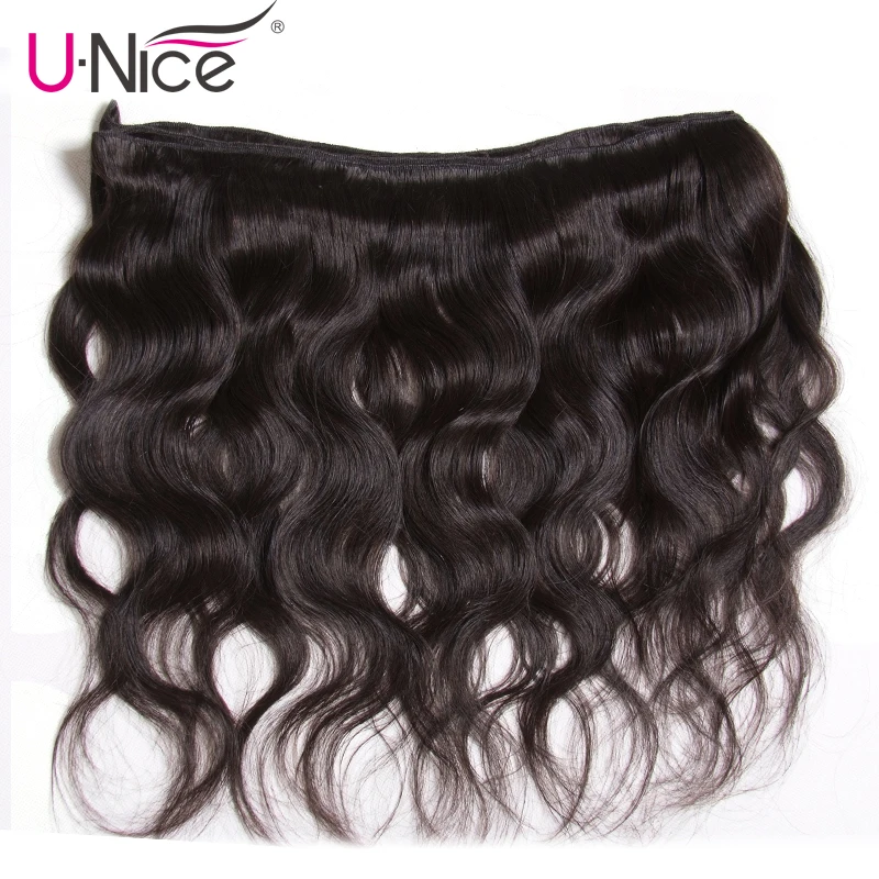 Индийские волнистые волосы UNICE пучок натуральных волос с закрытыми волосами 3