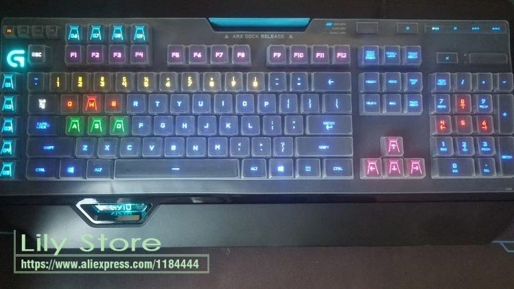 Для проводной механической клавиатуры logitech G910 с защитой от пыли и яркой подсветкой - Цвет: clear