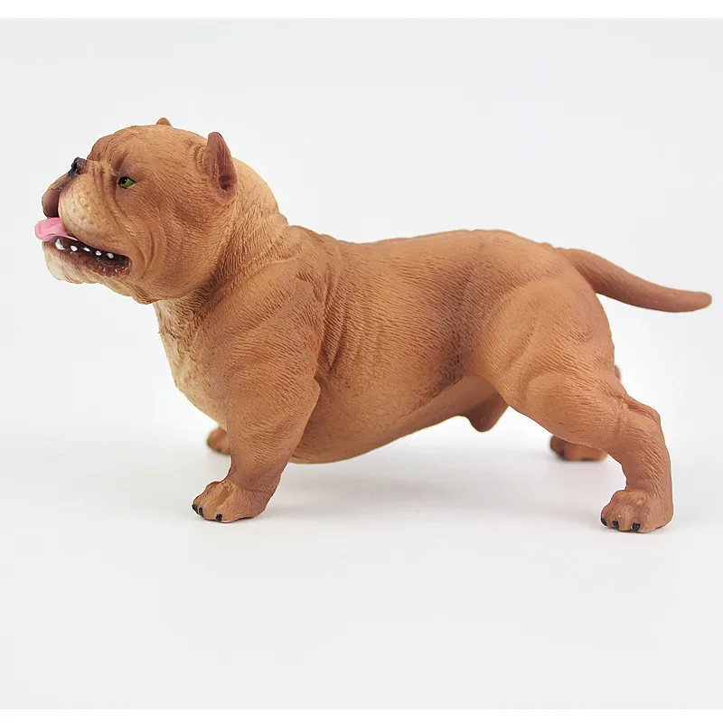 The Pet Dogs American Bully Pitbull Art Craft PVC 1/6 Solid Simulation Animal DOG Home Decor Action Figure Model Toy OPP D378 | Игрушки и