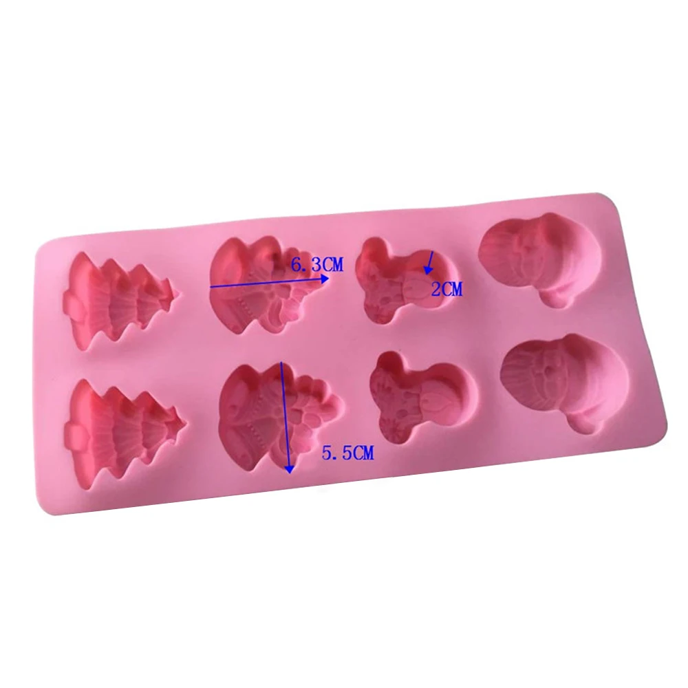 Christmas Tree Bells Silicone Mold Soap Molds Handmade Chocolate Cake Sugar Cookies Biscuit Jelly Ice Mould Pastry Baking Tools | Дом и сад