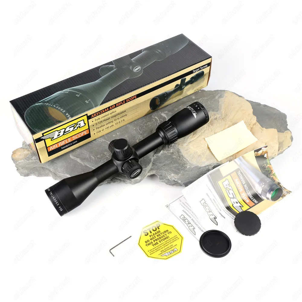 BSA Essential AR 3 12X44 SP охотничий винтовочный оптический прицел боковой Параллакс Mil Dot