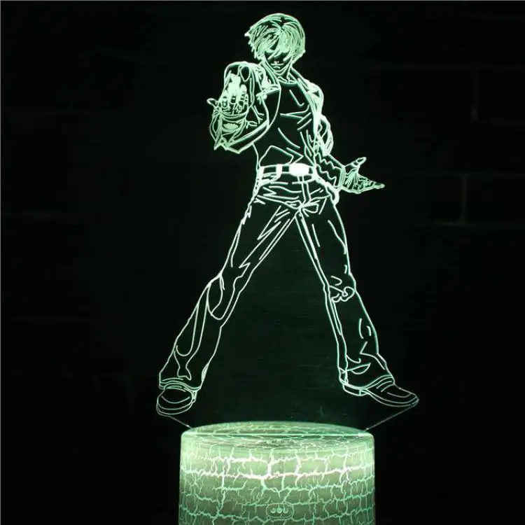 Комический воин гаражный комплект настольные 3d лампы белая база прекрасные 7 цветов Изменение 3D настольная лампа Рождественские украшения подарок - Цвет абажура: 7 color change