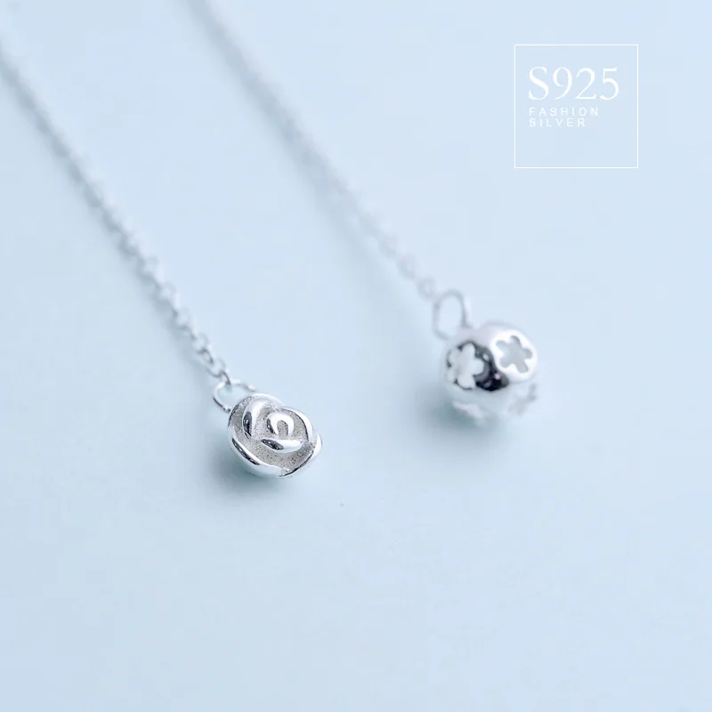 Женские серьги гвоздики с защитой от аллергии корейские длинные из