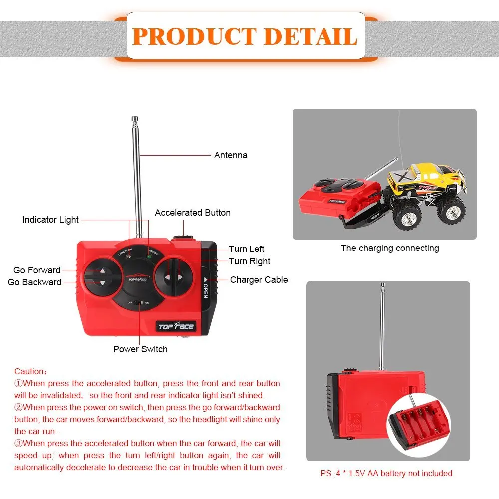 Create Toys 4CH 40Mhz 1/43 высокоскоростной электрический внедорожник RC RTF-случайный цвет