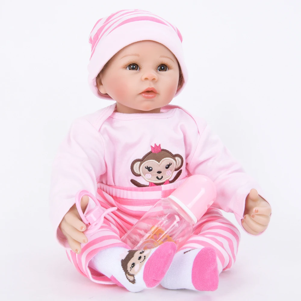 20 &quotреалистичные куклы для девочек Reborn Baby 55 см Ткань тела силиконовые