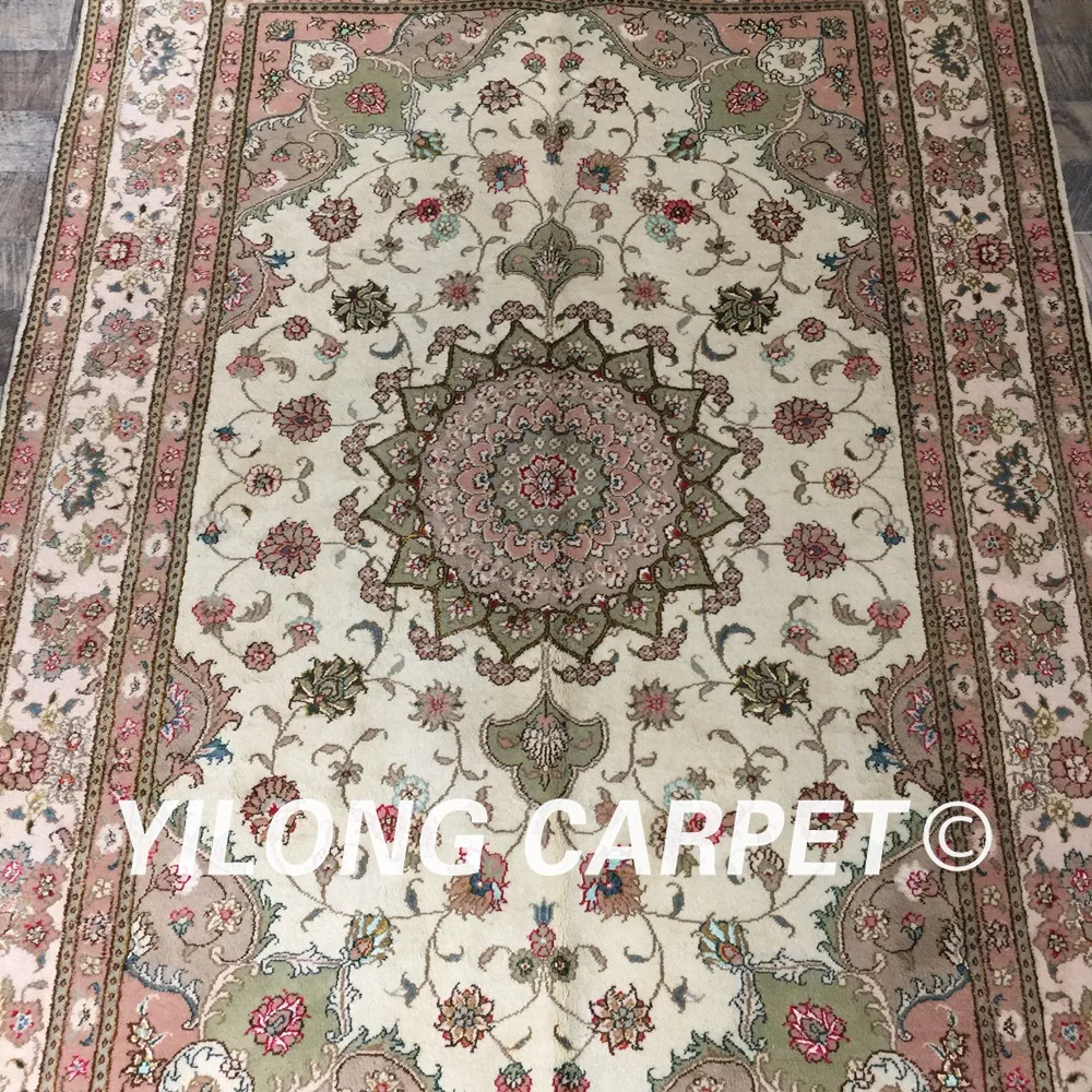 Yilong 4 'x 6' персидский шерстяной шелковый ковер ручной работы классический