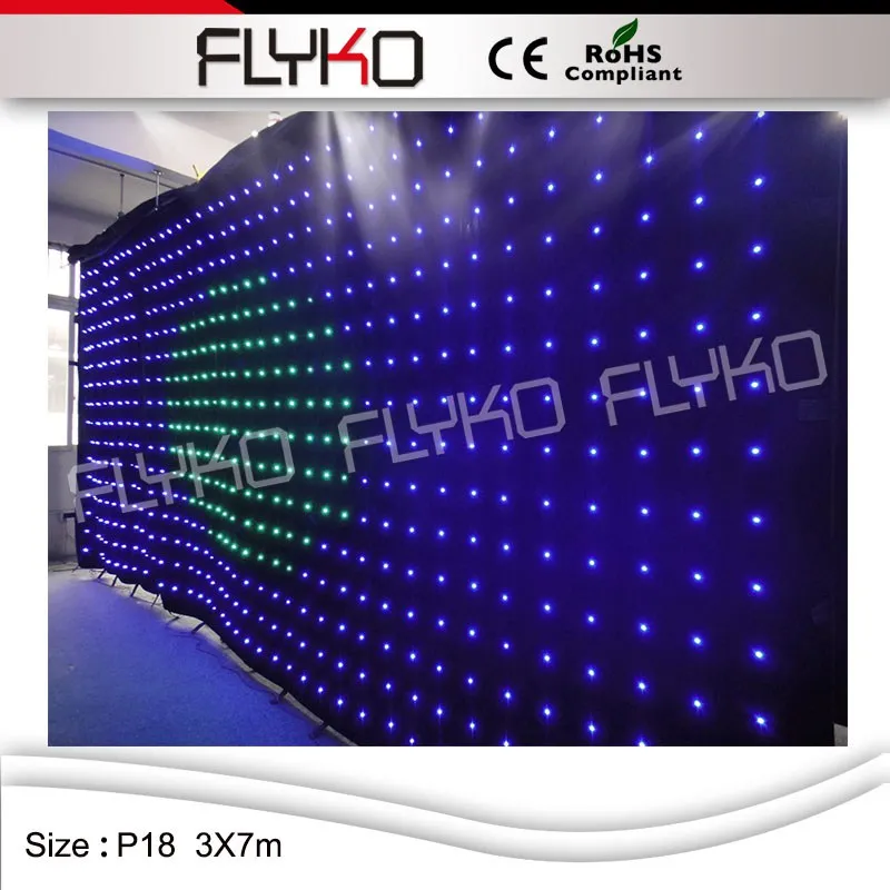 flexible stage rental led curtain screen display SMD Full Color night bar use video | Освещение