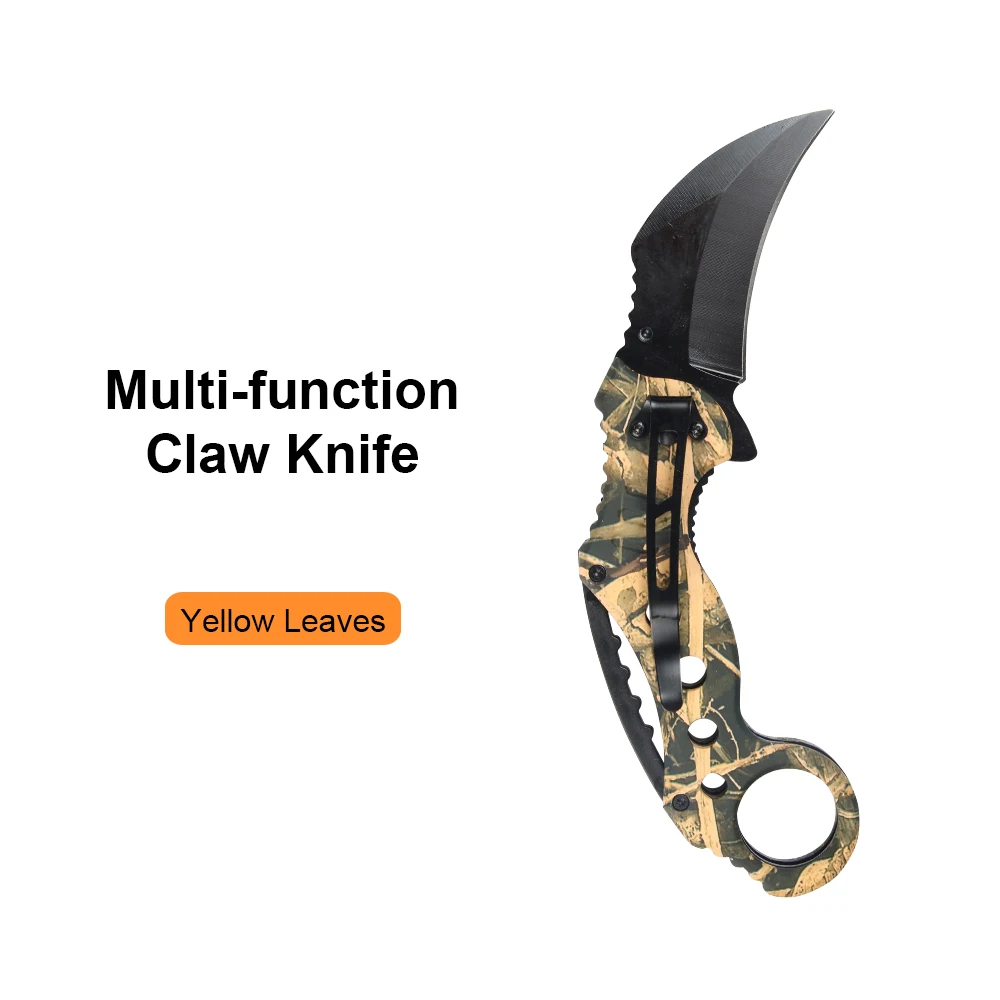 Yellow Knife JelBo мини охотничий нож многофункциональный портативный карманный Самозащита Karambit складной походный нож для выживания из нержавеющей стали нож Инструменты - Цвет: Yellow Knife