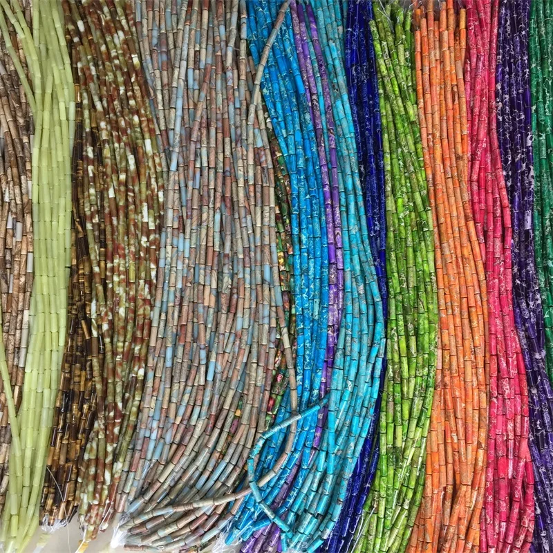 Бусины из натурального камня для изготовления ювелирных изделий 4 х13 мм |