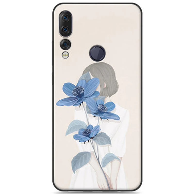 Чехол для lenovo Z5s, мягкий силиконовый чехол из ТПУ с цветочным узором для девочек, чехол для lenovo Z5s, защитный чехол для lenovo L78071, Z5 s coque 6,3"