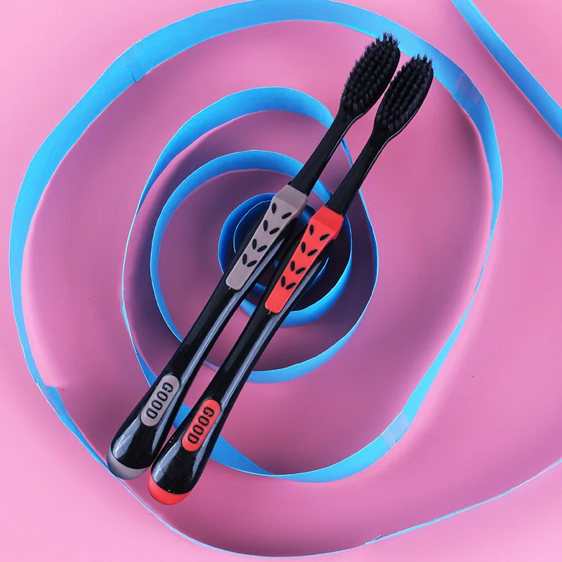 Фирменная бамбуковая зубная щетка из древесного угля 2 шт./партия