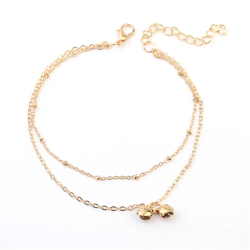 Ножной браслет в стиле ретро панк 2020 новая летняя мода золотистый на ногу