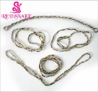 RED SNAKE 5pcs Bendy Fashion Flexible Gold+Silver color+Black plated Mixedcolor Snake Necklace 90cm*5mm Larger Manufactory Price