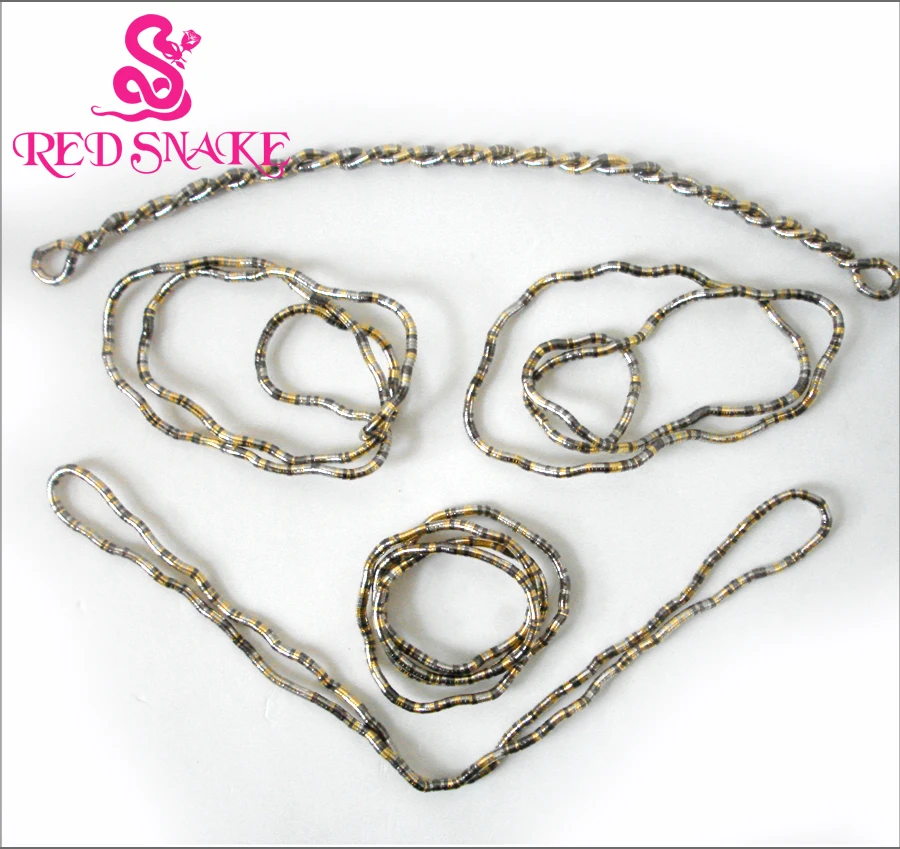 Красная змея 5 шт Bendy модное гибкое золото + серебряный цвет черный покрытый