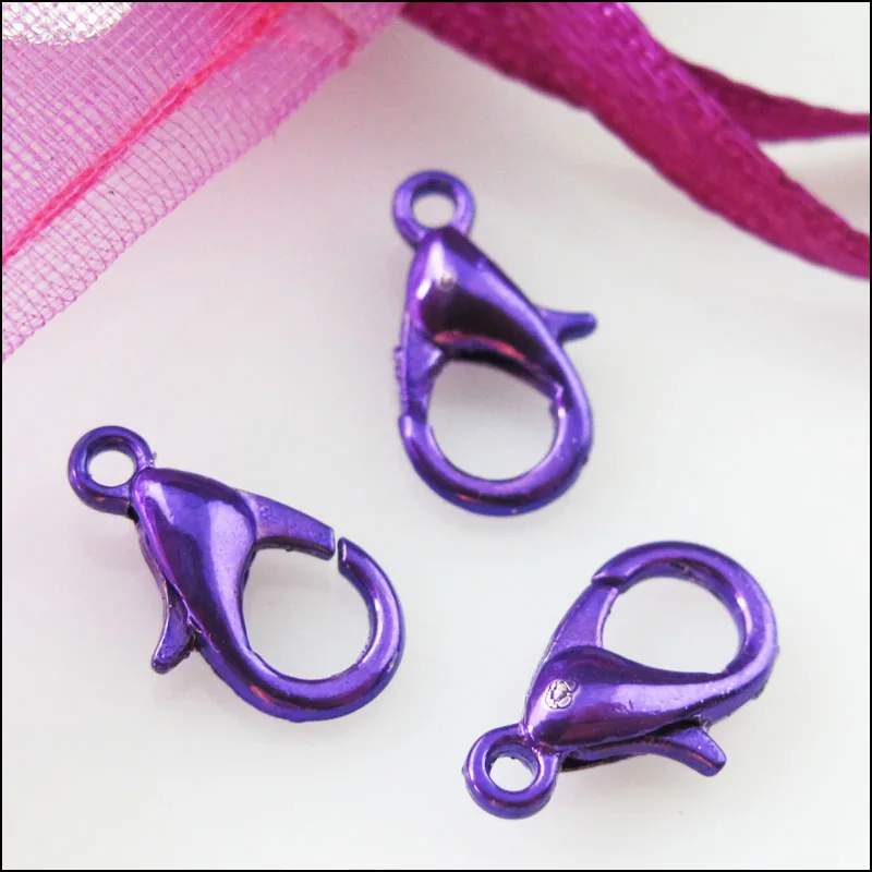 Lobster Clasps Новые 20 шт. застежки Омаров Разъемы черный красный синий розовый зеленый коричневый смешанные 7x12 мм - Цвет: Lobster Clasps
