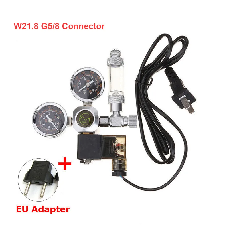 

Aquarium CO2 Regulator W21.8 G5/8 220V Magnetic Solenoid Check Valve Aquarium Bubble Counter Fish Tank Tool CO2 Control