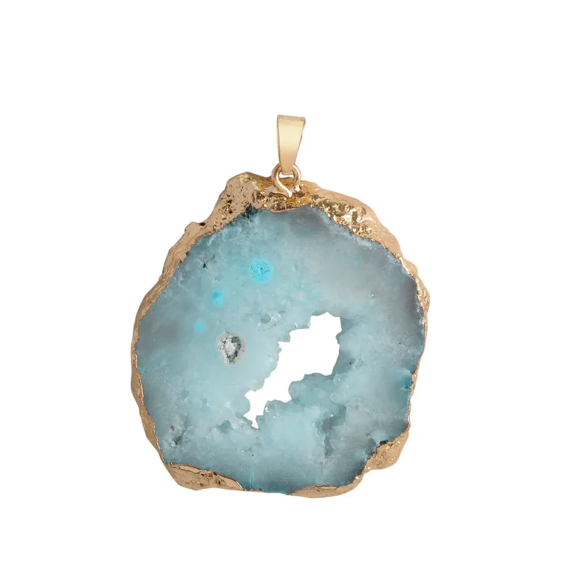 Ювелирные изделия из натурального камня кварцевые позолоченные нестандартные