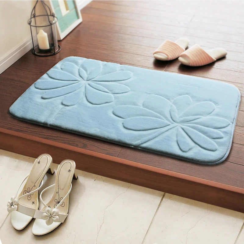 Коврики для ванной с цветочным принтом 1 шт. мягкий нескользящий коврик комнаты