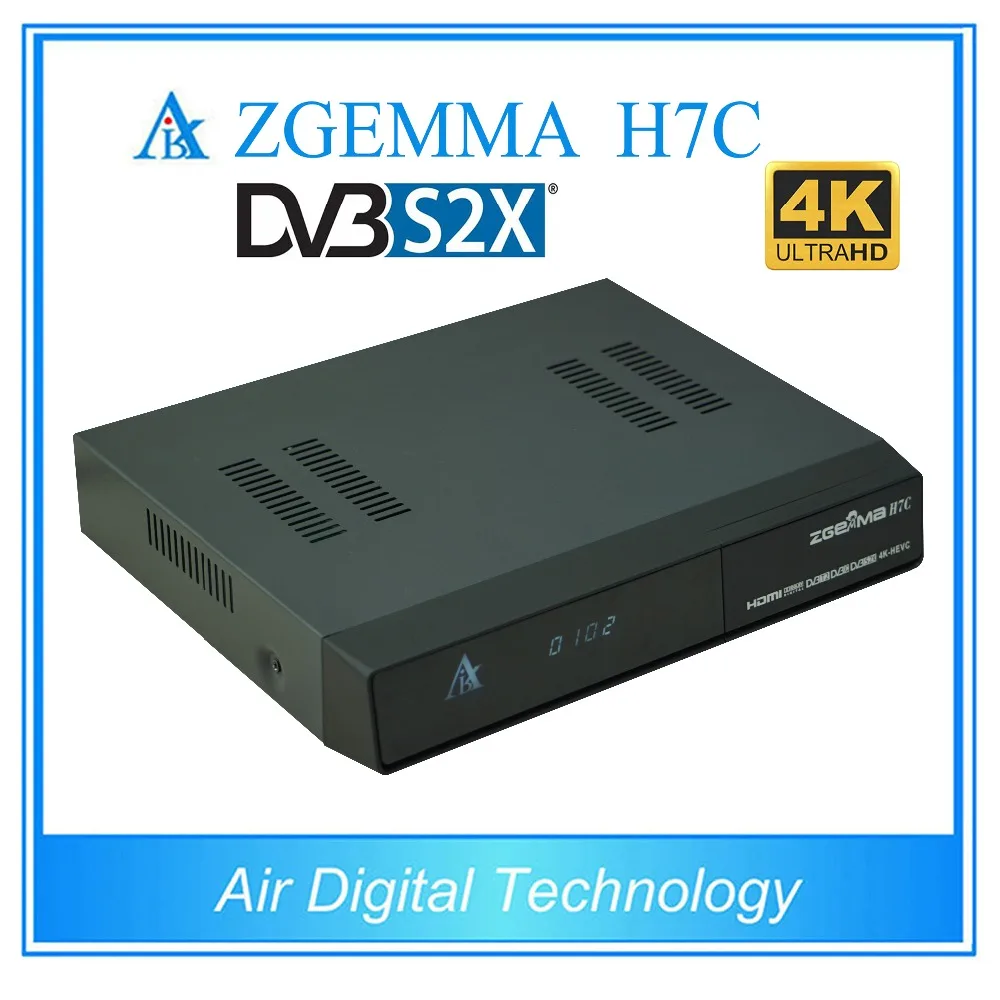 10 шт./лот zgemma h7c 4k ultra hd ТВ декодер dvb s2x/s2 + twin t2 & c поддержка мульти потока|decoder dvb|dvb cdvb