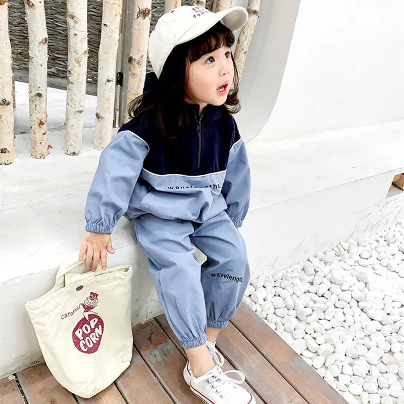 DFXD 2019 Spring Children Clothing Sets Toddler Outfits Casual Two Piece Sport Suits Full Sleeve Hooded Coat+Pant Kids 2-6Y | Детская