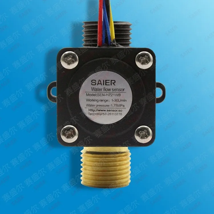 

Water Flow Meter Flowmeter Hall Flow Sensor Indicator Counter Caudalimetro Water Heater 1-30L/min 1.75MPa 4.5-18V