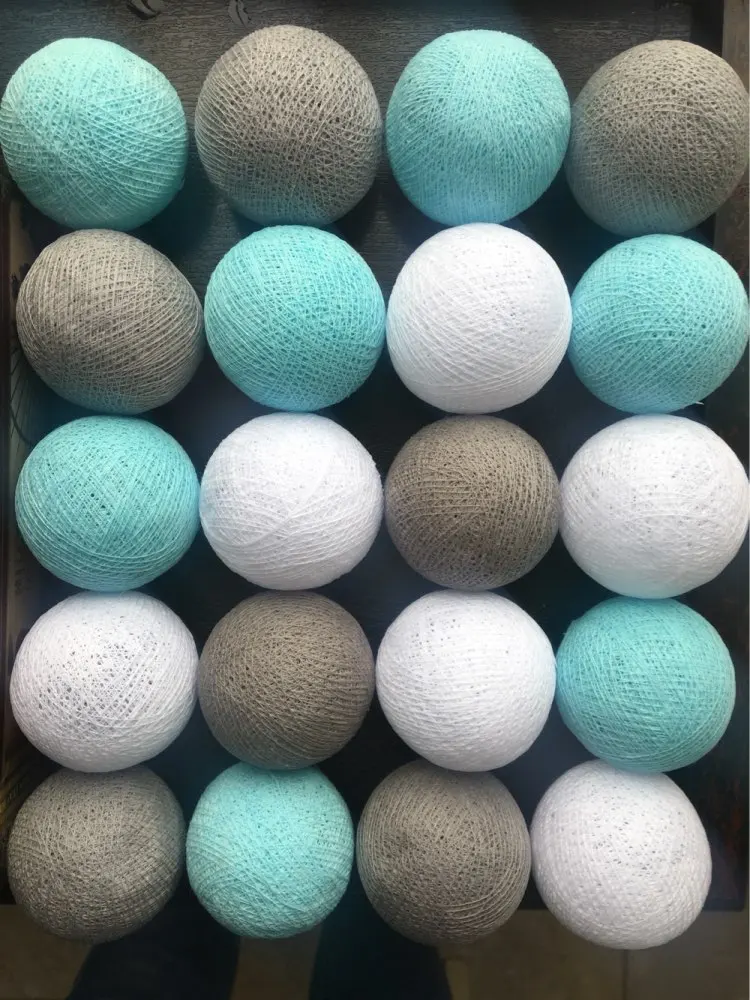 Прибрежное пляжное тон 20 шт./компл. ватным тампоном гирлянды Фея вечерние