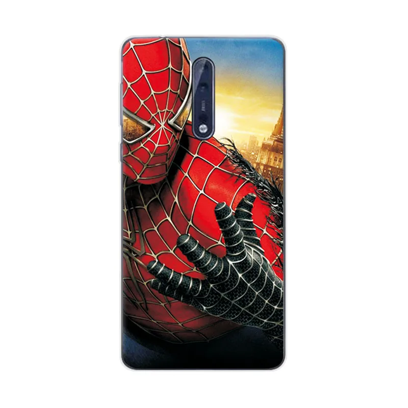 Очаровательный чехол для телефона Marvel Hero Captain America Nokia 8 Железный человек Звездные