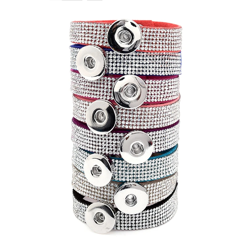 Модный Красочный Простой Кристальный Бархатный браслет браслеты 18 см мм кнопки