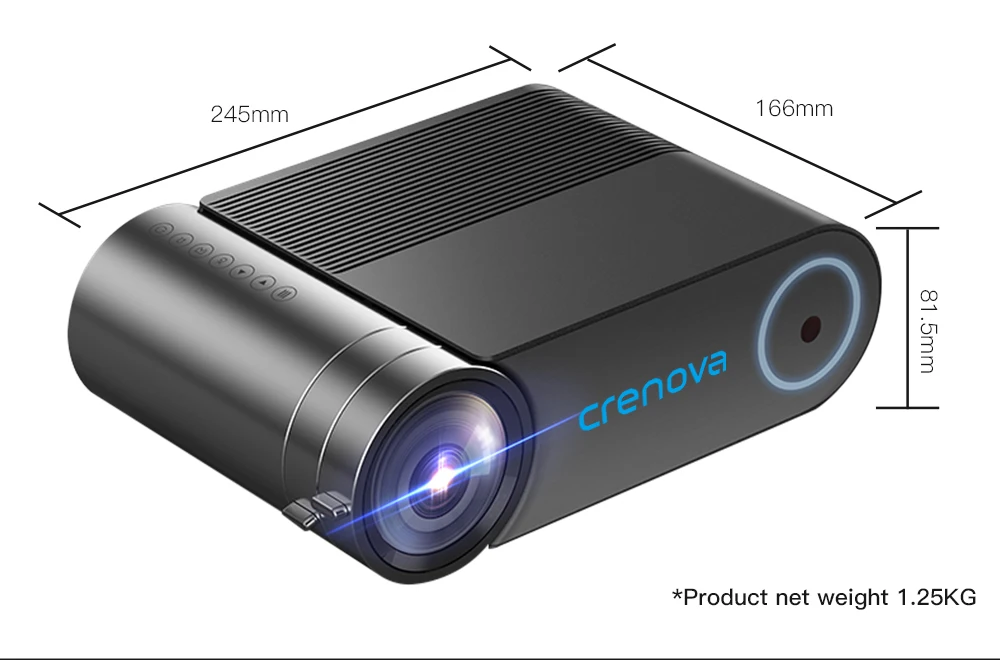 CRENOVA новейший HD 720P светодиодный проектор для 1080P беспроводной WiFi мультиэкранный видео проектор 3D HDMI VGA AV проектор