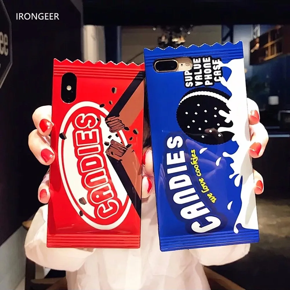IRONGEER Конфеты Симпатичные для iPhone X/8/7 Plus Чехол Мягкий Силиконовый противоударный