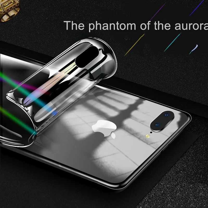 Защитная мягкая пленка для iPhone XS MAX прозрачная цветная с градиентом цвета iphone 6S 7 8
