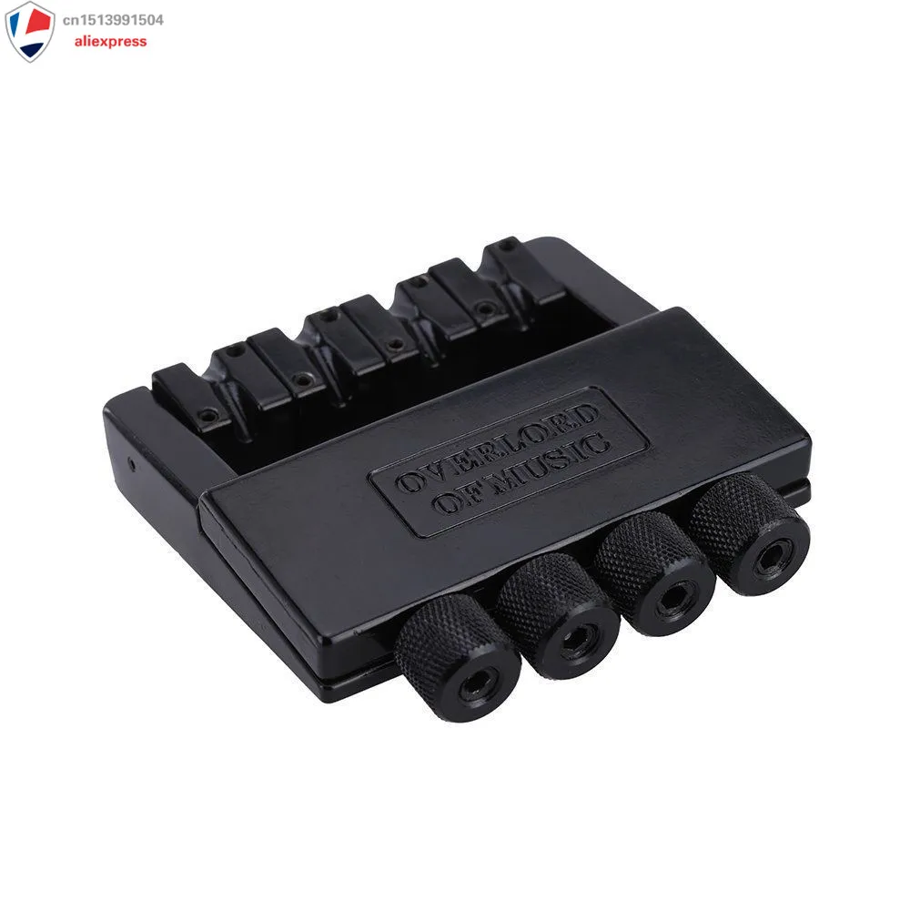 1 комплект чёрная 4-струнная мостовая система бас-гитары | Спорт и развлечения