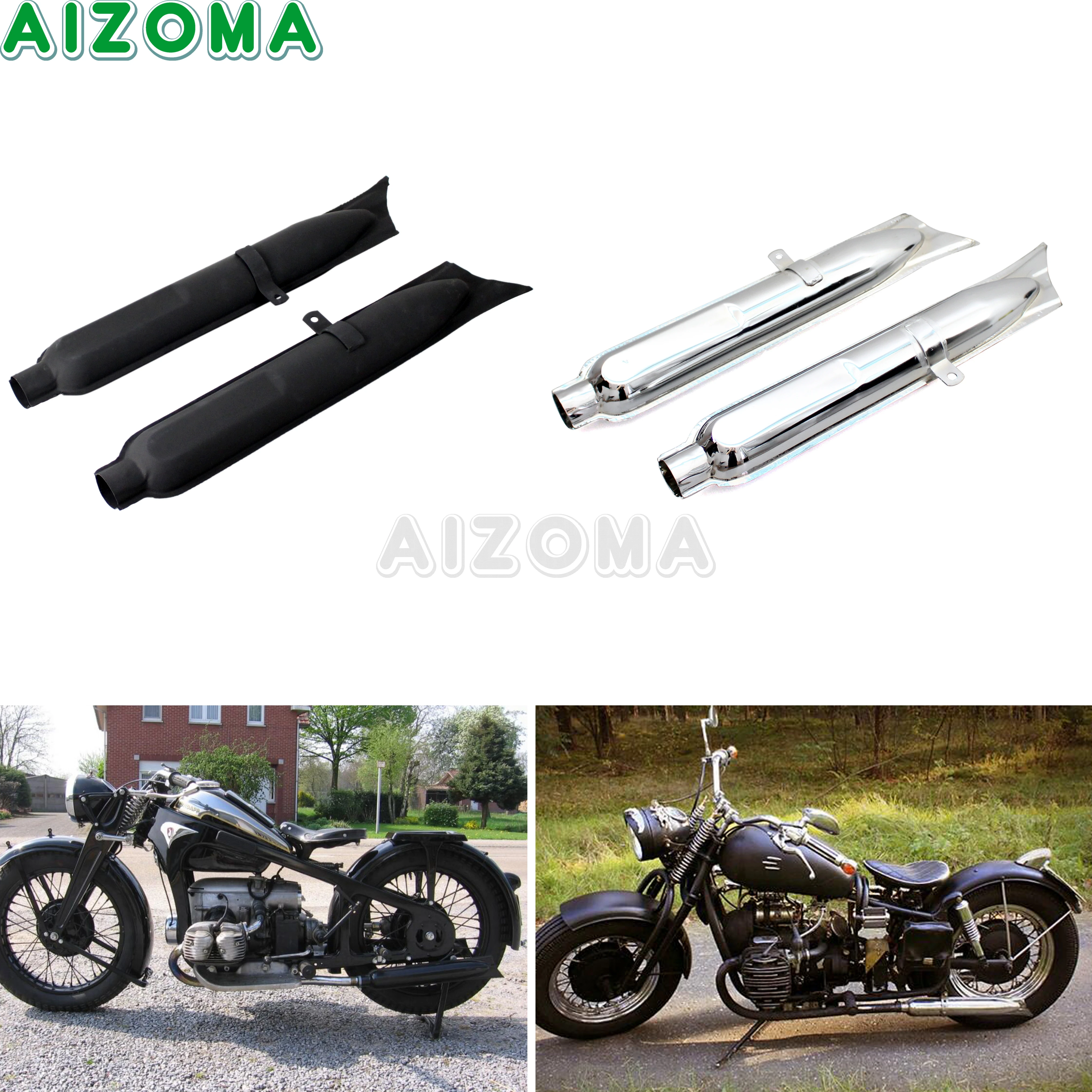 2 шт. чехол глушитель для мотоцикла 24/32HP задняя часть двигателя рыбий хвост BMW K750 M1
