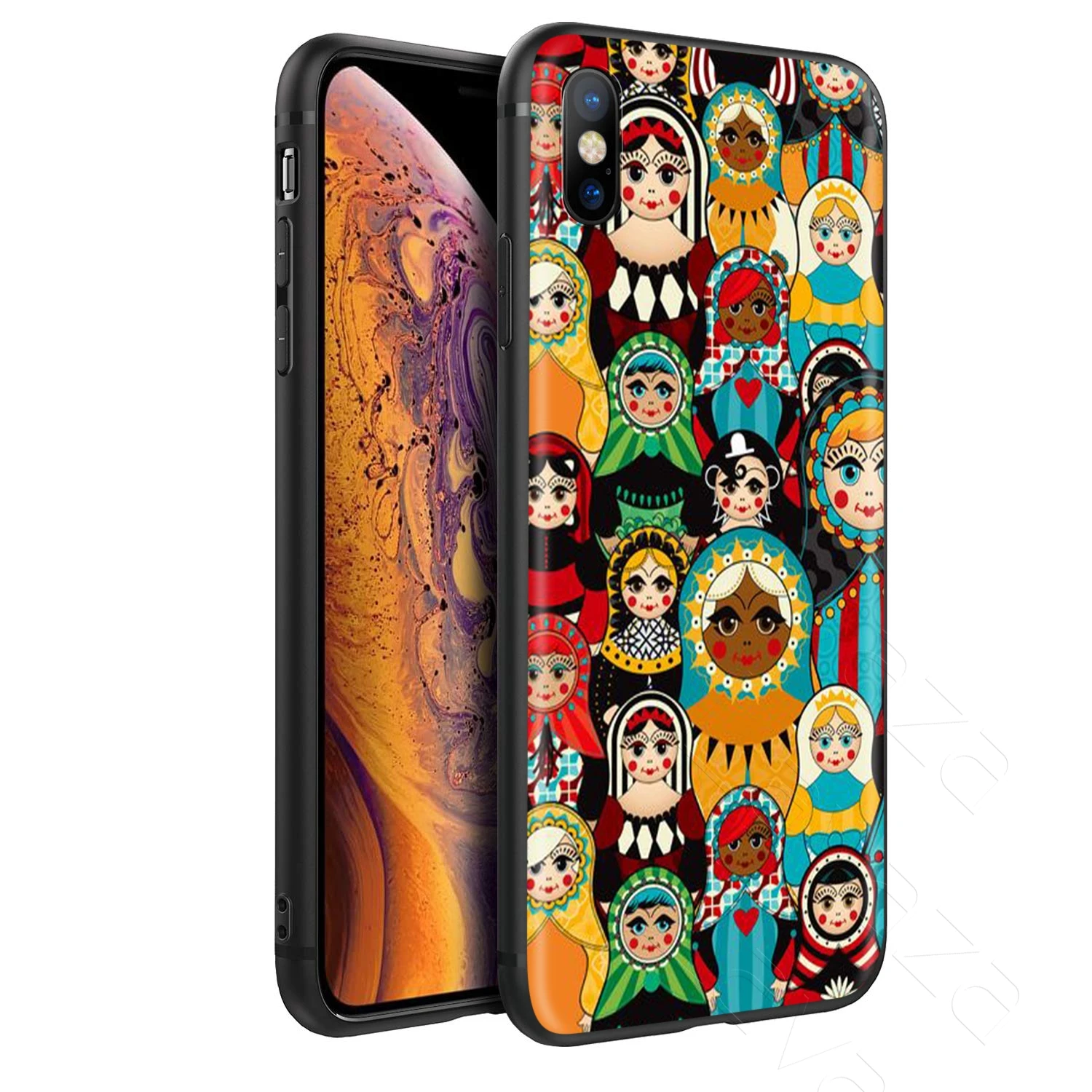 Lavaza Cute Russian Dolls Matryoshka Case for iPhone 11 Pro XS Max XR X 8 7 6 6S Plus 5 5s se |